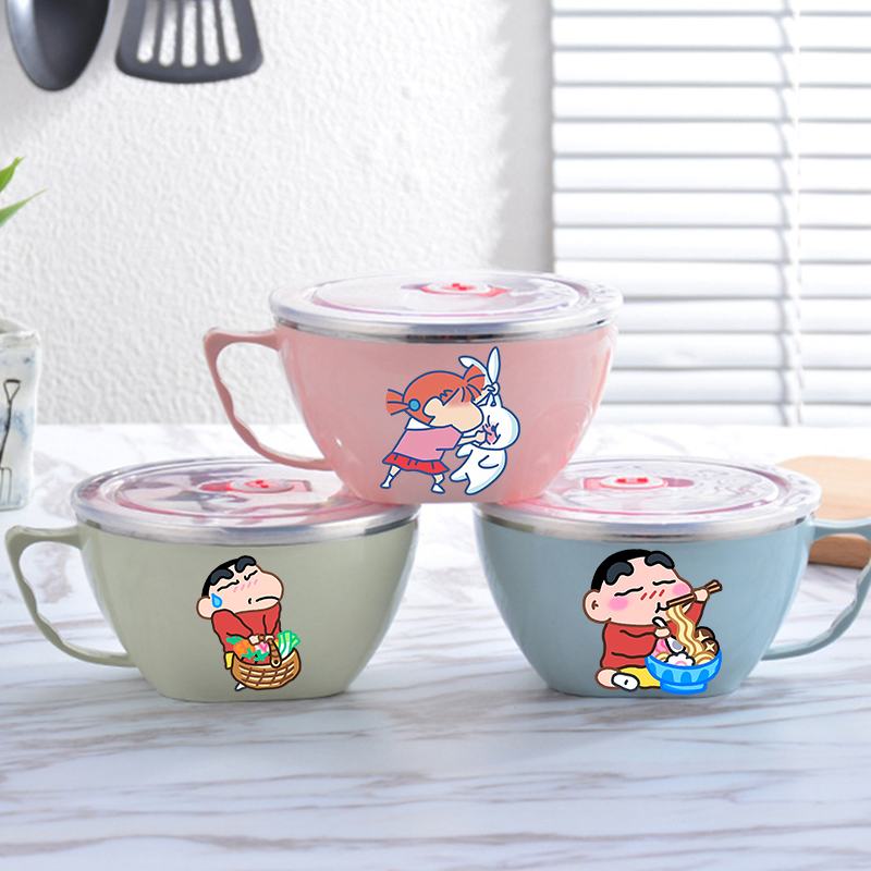 Food Storage Stainless Steel Containers - Bol à nouilles Crayon Shin-chan, grande