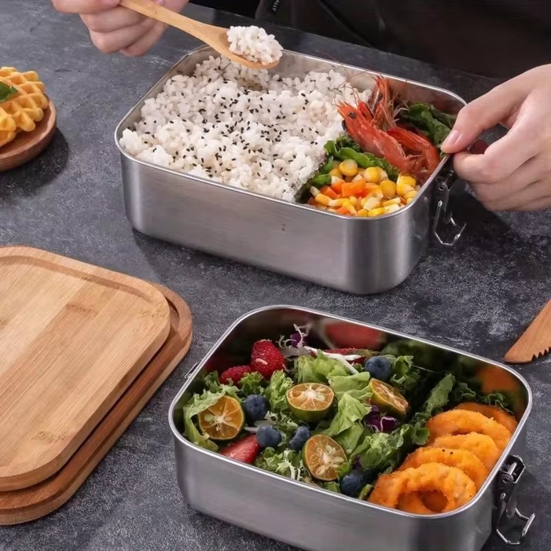 Boîte à lunch durable en acier - Food Storage Stainless Steel Containers avis et prix