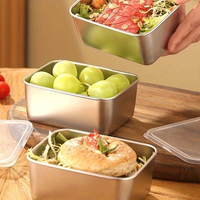 Lot de 3/6 boîtes de conservat - Food Storage Stainless Steel Containers avis et prix