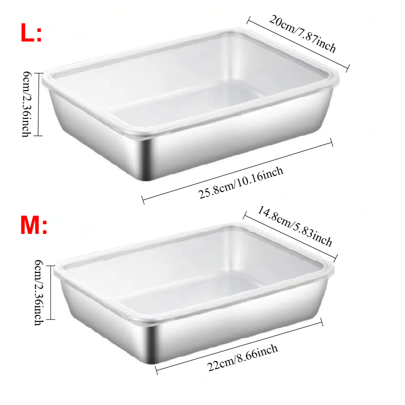 1-3 pièces de contenants de st - Food Storage Stainless Steel Containers avis et prix