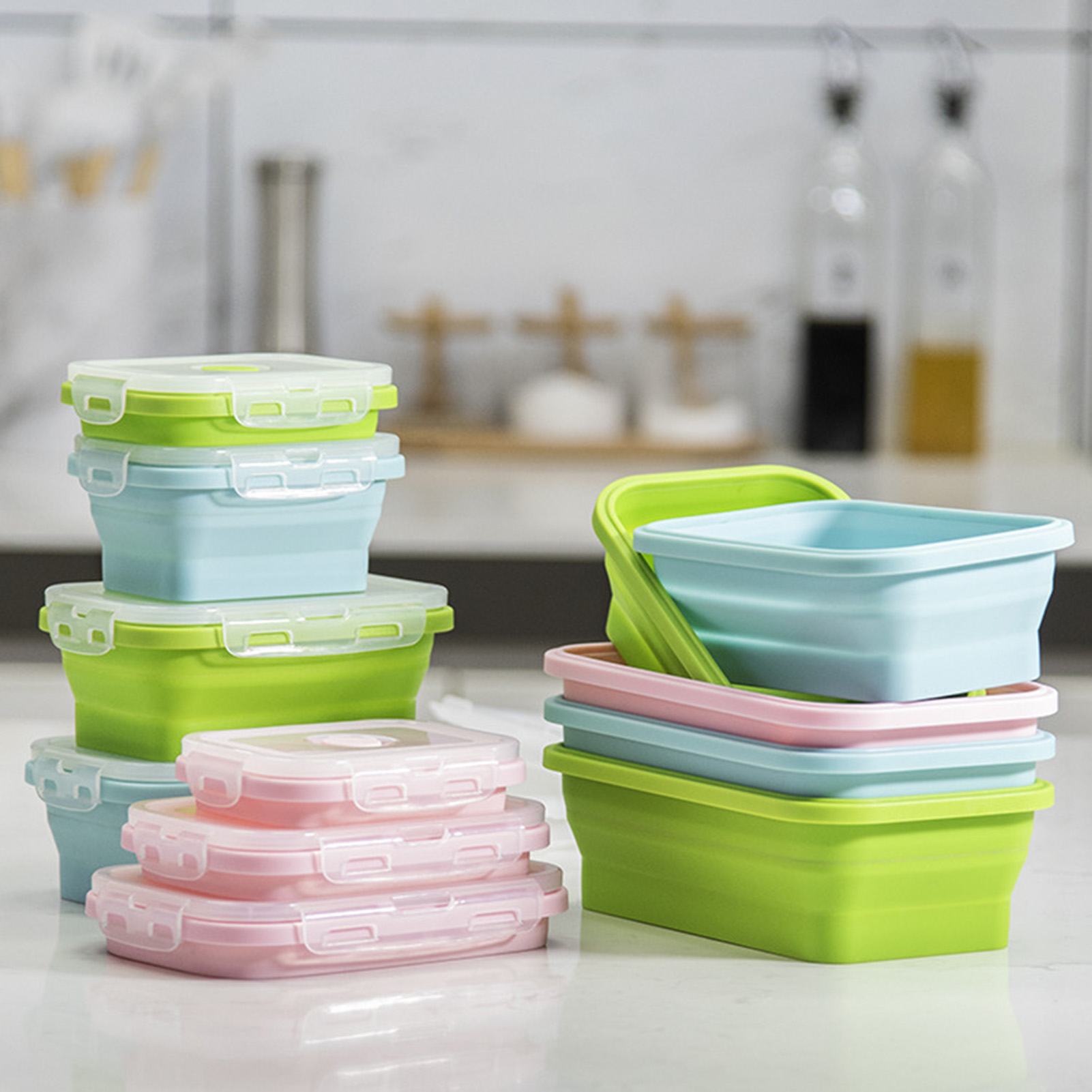 Boîte à lunch en silicone de q - Food Storage Containers Plastic Box avis et prix
