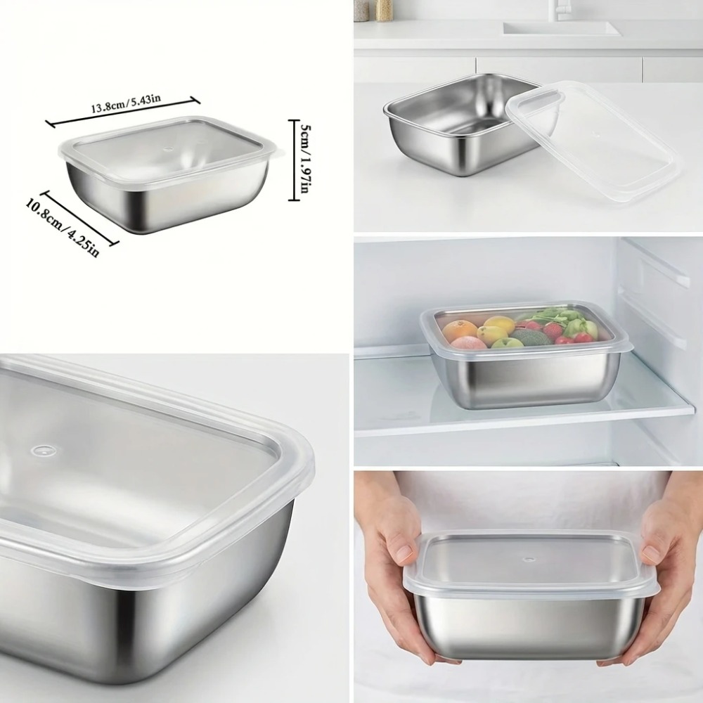 Lot de 6 boîtes de conservatio - Food Storage Stainless Steel Containers avis et prix