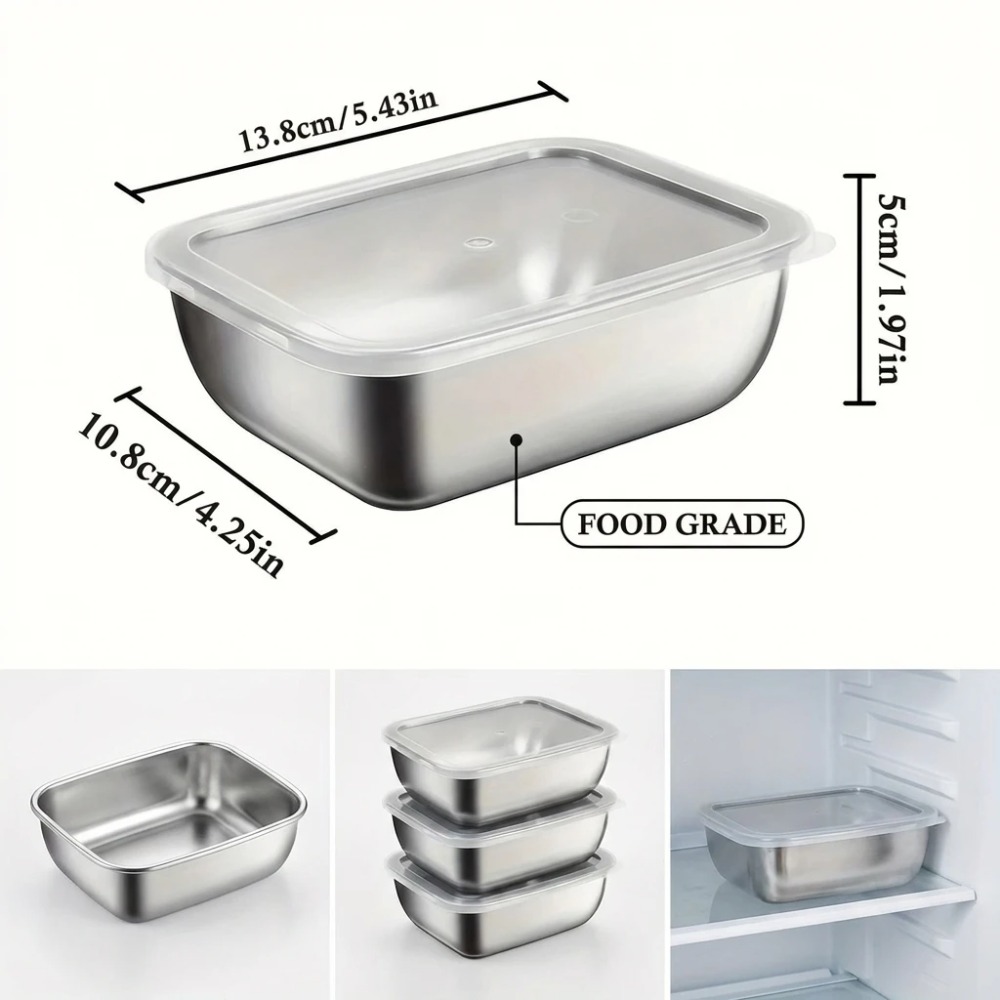 Lot de 6 boîtes de conservatio - Food Storage Stainless Steel Containers avis et prix