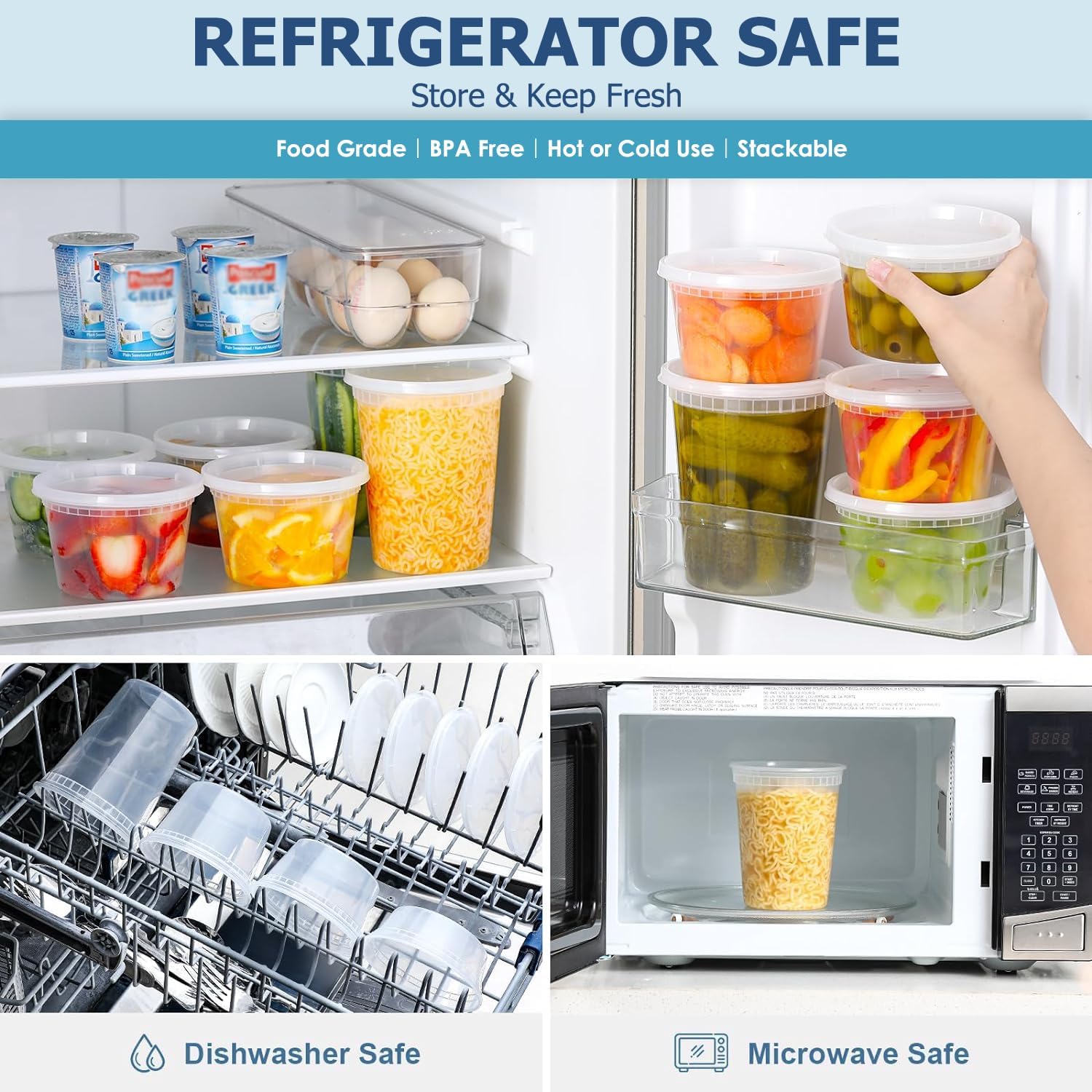 24 pièces conteneurs de stocka - Food Storage Freezer avis et prix