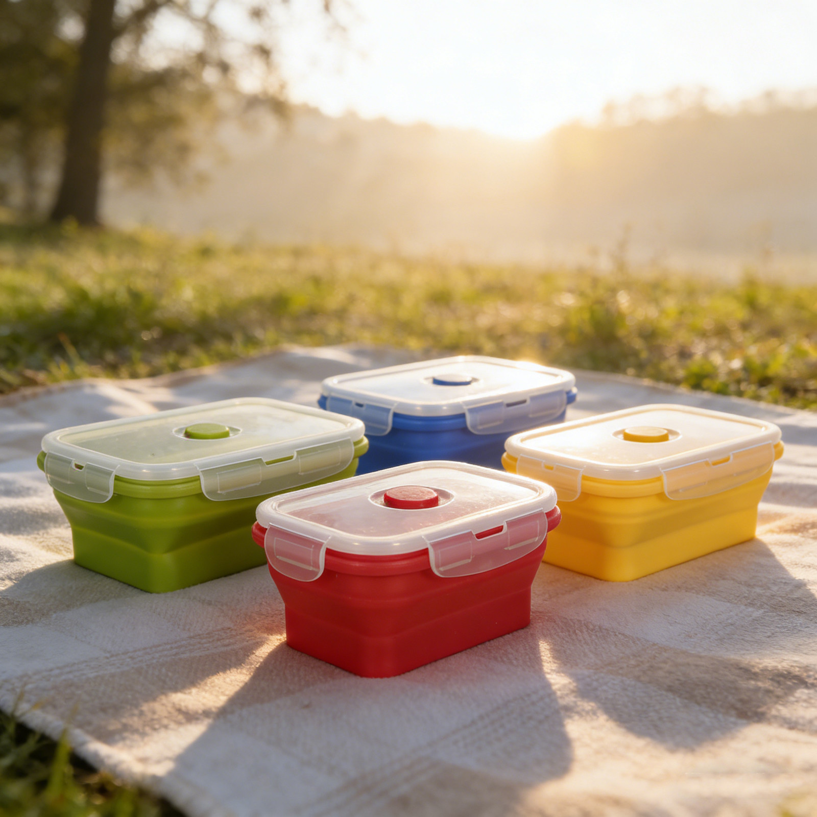 4 boîtes à lunch pliables en s - Food Storage Containers Plastic Box avis et prix