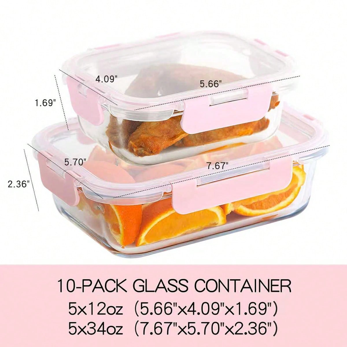 Lot de 10 récipients en verre  - Food Storage Freezer avis et prix