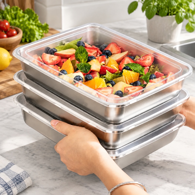 Ensemble de 3 récipients de co - Food Storage Stainless Steel Containers avis et prix